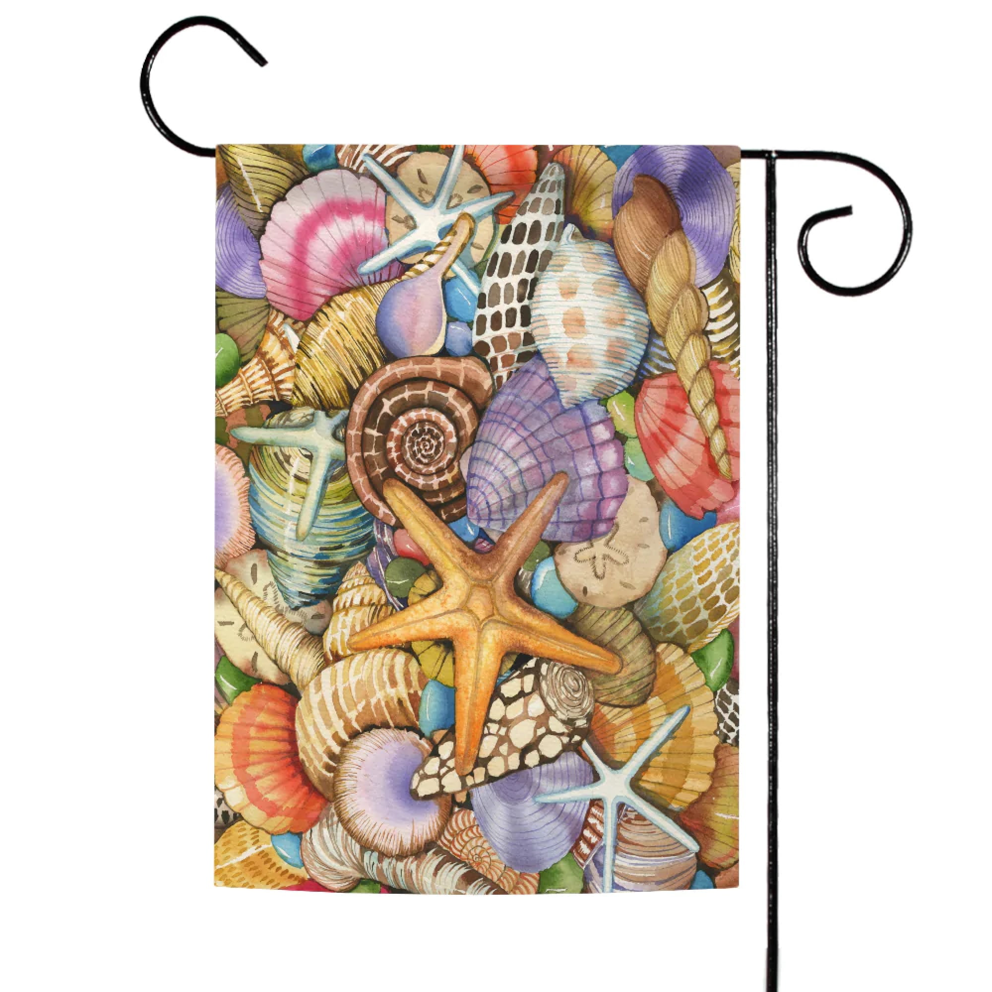 Toland Home Garden Shells Of The Sea Beach summer Flag Double Sided ...