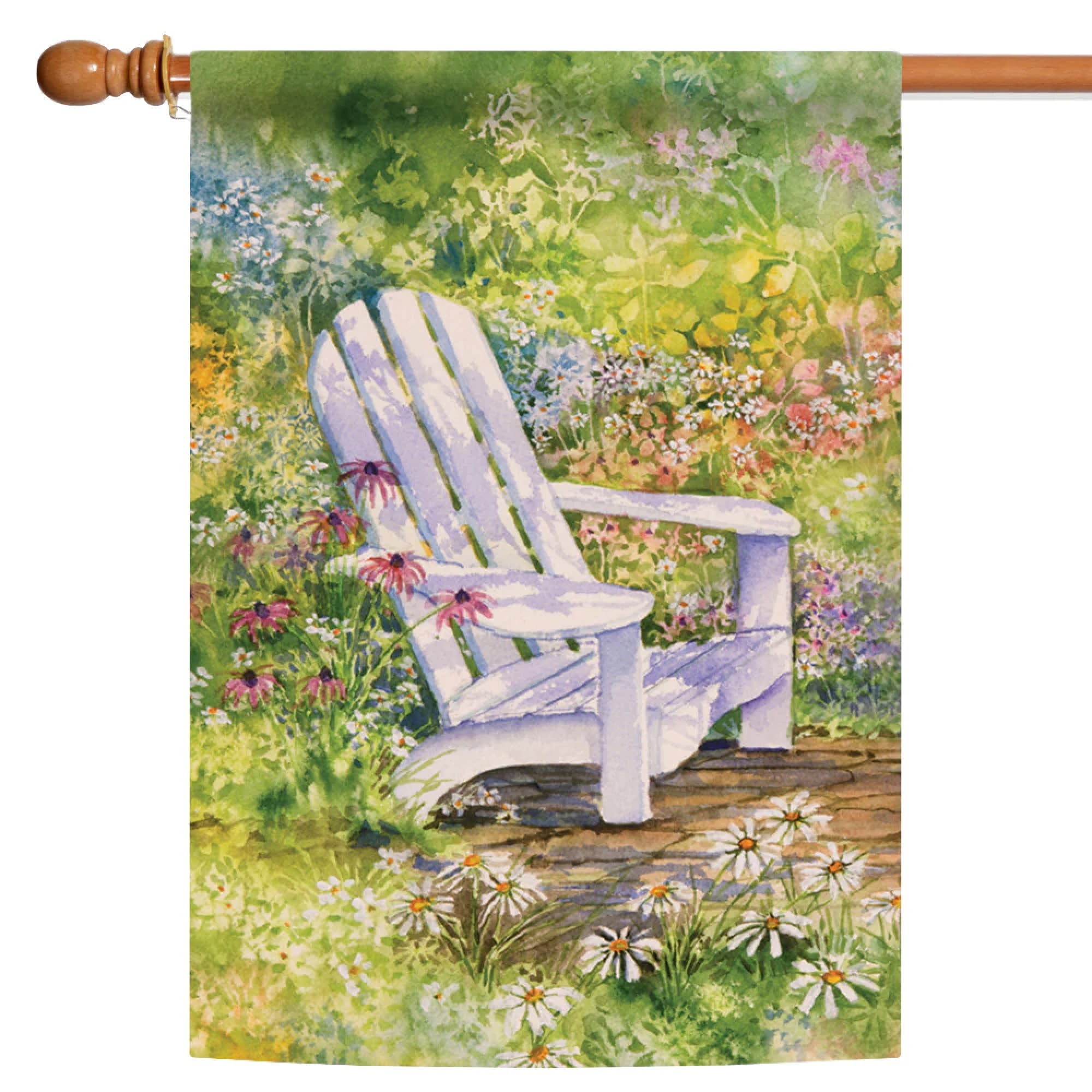 Toland Home Garden Bench and Floral Summer Nature Outdoor House Flag 40 ...