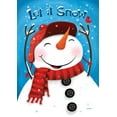 thumbnail image 1 of Toland Home Garden Smiling Snowman Winter Flag Double Sided 28x40 Inch, 1 of 5