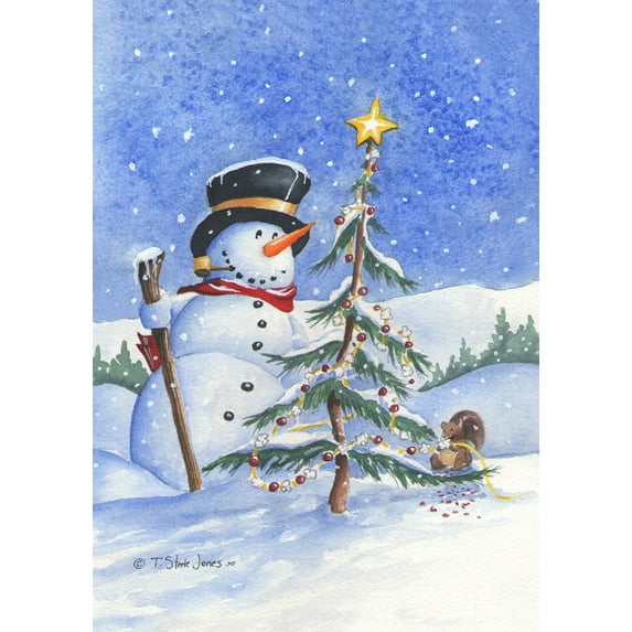 Toland Home Garden Snowtime Winter Flag Double Sided 12x18 Inch