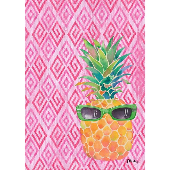 Toland Home Garden Summer Shades Summer Pineapple Flag Double Sided 28x40 Inch