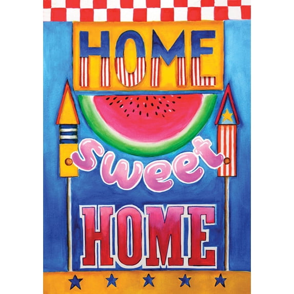 Toland Home Garden Sweet Home 4th of July summer Flag Double Sided 28x40 Inch