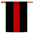 thumbnail image 1 of Toland Home Garden Black and Red Thin Line Outdoor House Flag 40" x 28", 1 of 5
