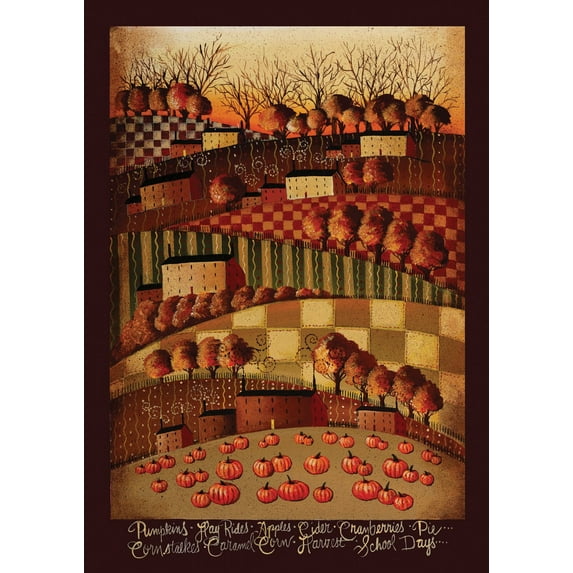 Toland Home Garden Think Fall Farm Fall Flag Double Sided 12x18 Inch