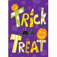 thumbnail image 1 of Toland Home Garden Tricks and Treats Jack O Lantern Halloween Flag Double Sided 12x18 Inch, 1 of 5