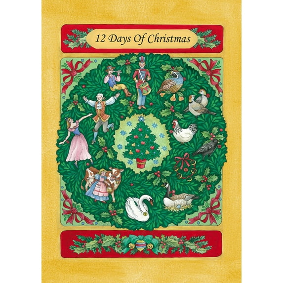 Toland Home Garden Twelve Days Of Christmas Gifts Christmas Flag Double Sided 12x18 Inch