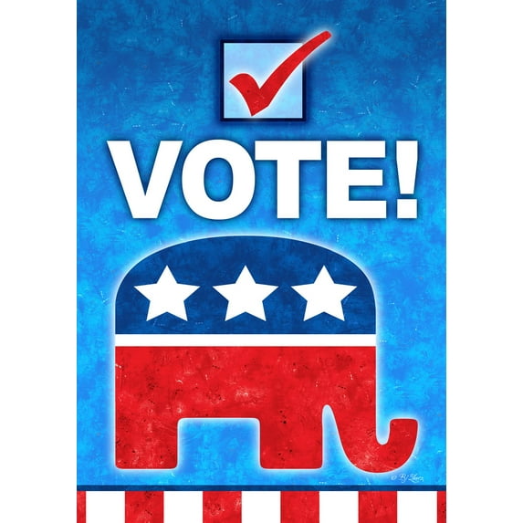 Toland Home Garden Vote Republican Political Republican Flag Double Sided 28x40 Inch