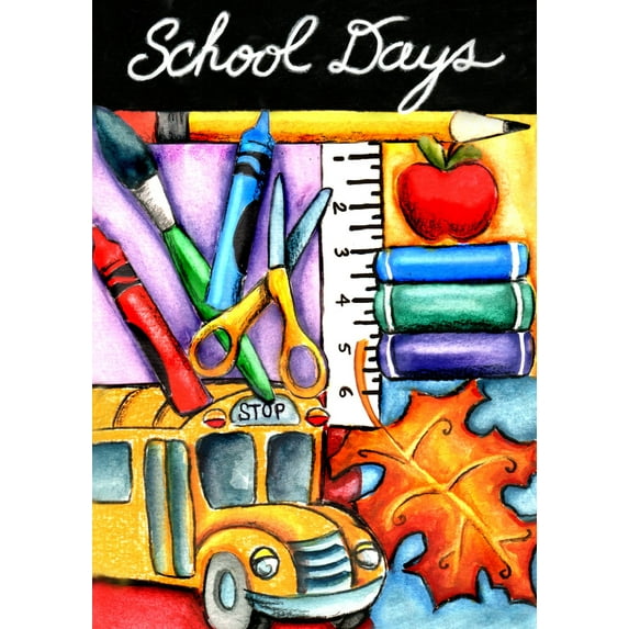 Toland Home Garden Welcome Back Teacher Classroom Flag Double Sided 12x18 Inch