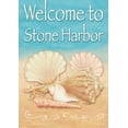 thumbnail image 1 of Toland Home Garden Welcome Shells-Stone Harbor Beach Stone Harbor Flag Double Sided 28x40 Inch, 1 of 5