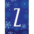 thumbnail image 1 of Toland Home Garden Winter Snowflakes Monogram Z Personalized Winter Flag Double Sided 28x40 Inch, 1 of 5