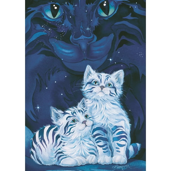 Toland Home Garden Wishing Cats Kittens Cat Flag Double Sided 12x18 Inch