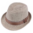 thumbnail image 1 of Toldder Kids Straw Trilby Fedora Cap Felt Fedora Hat Short Brim Sunhat, 1 of 5