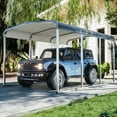 thumbnail image 1 of Tolead 12' x 20' Outdoor Metal Carport, Heavy Duty Galvanized Steel Car Canopy for Truck, SUV, Boat, Grey, 1 of 8