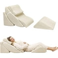 thumbnail image 1 of Tolead 5Pcs Bed Wedge Pillow Set, Sit up Pillow, Recovery, Health, Acid Reflux, Comfort, Memory Foam, Beige, 1 of 7