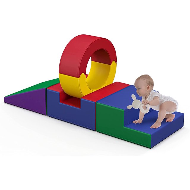 Tolead Crawling and Sliding Soft Foam Block,Climbing Tunnels Play Sats for Toddlers 13, Crawl