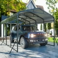 thumbnail image 1 of Tolead Heavy-Duty Galvanized Steel Carport – 12x25 FT All-Weather Shelter for Trucks, Boats & Outdoor Storage, 1 of 7