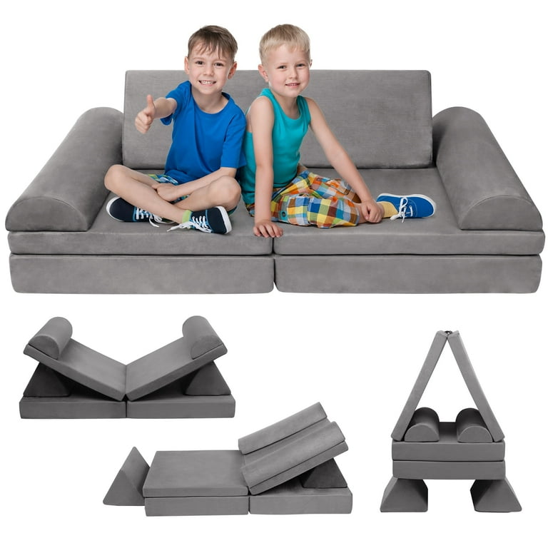 Tolead Kids Play Couch, pcs Modular Sectional Sofa for Building