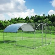 Tolead Large Metal Chicken Coop Upgrade Tri-Supporting Wire Mesh Chicken Run,Chicken Pen with Water-Resident and Anti-UV Cover,Duck Rabbit House Outdoor