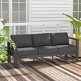 thumbnail image 1 of Tolead Outdoor Aluminum Patio Furniture Set, 3-Seat Sofa with Gray Cushions, 1 of 7