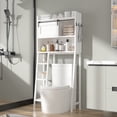 thumbnail image 1 of Tolead Toilet Storage Cabinet with Toilet Paper Holder Stand, White, 1 of 8