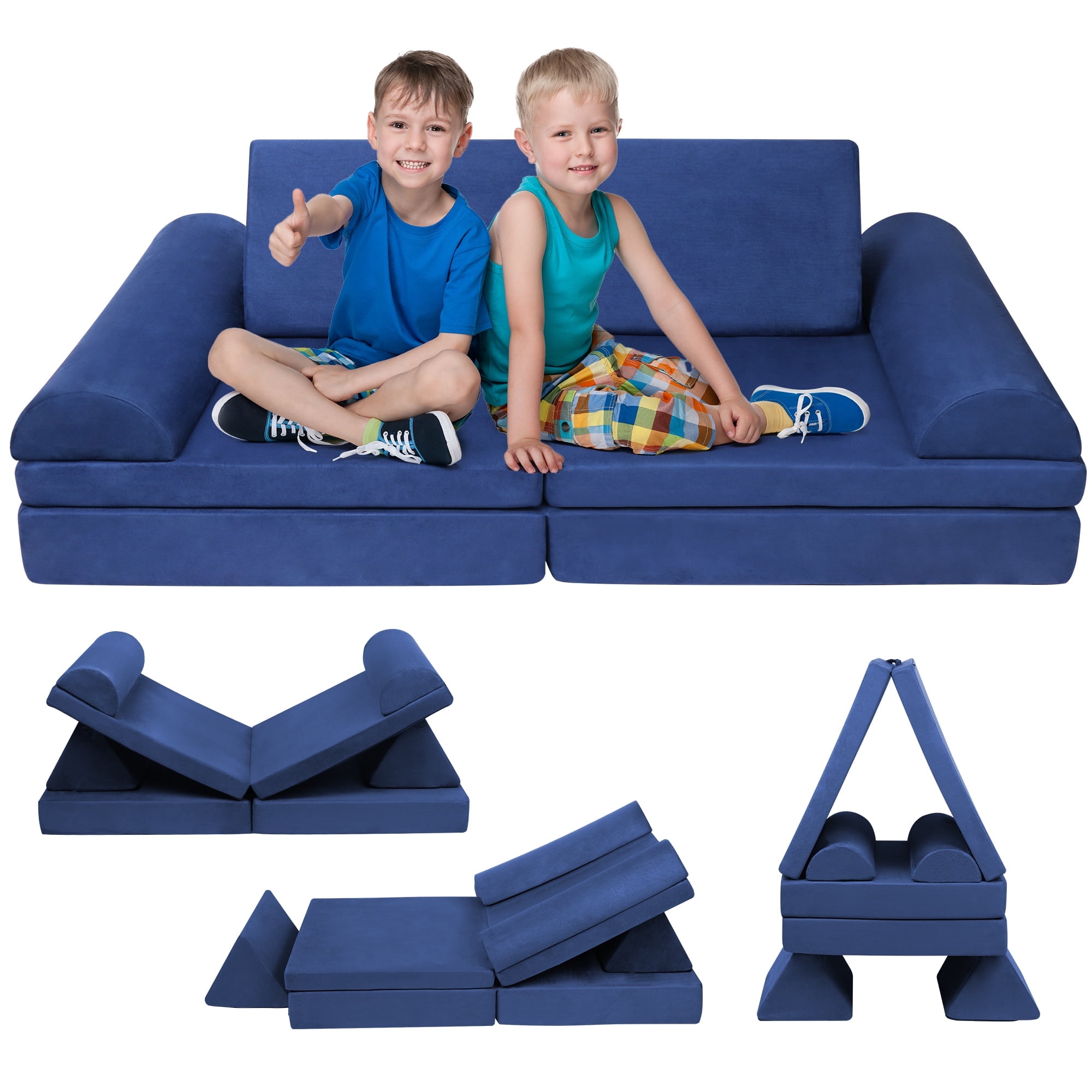 [直接受取] a depeche BMS kids sofa Amazon.com: HAHASOLE 12PCS Modular Kids Play Couch, Kids