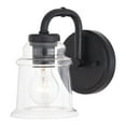 thumbnail image 1 of Toledo 1 Light Black Industrial Bathroom Vanity Fixture Clear Glass, 1 of 11