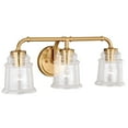 thumbnail image 1 of Toledo 3 Light Brass Industrial Jar Bathroom Vanity Fixture, 1 of 9