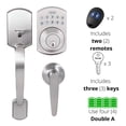thumbnail image 1 of Toledo Alba Electronic Handle Set with Two Remotes in Satin Nickel Finish, 1 of 3