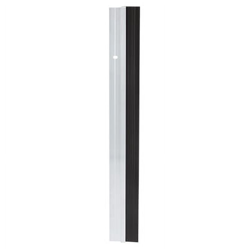 Toledo Aluminum Screw-on Rubber Door Bottom Sweep Silver