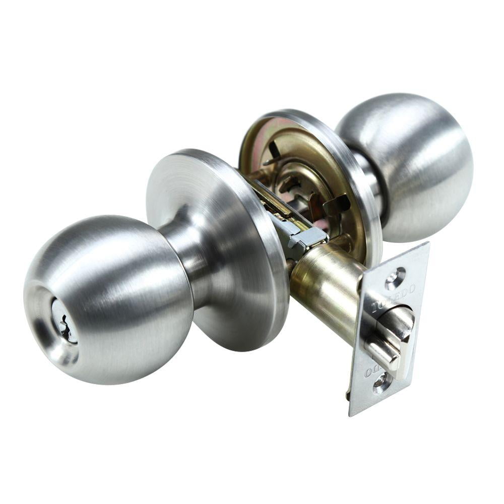 Avila Stainless Steel Keyed Entry Door Knob Lock Set Avila Stainless Steel Keyed Entry Door Knob Lock Set