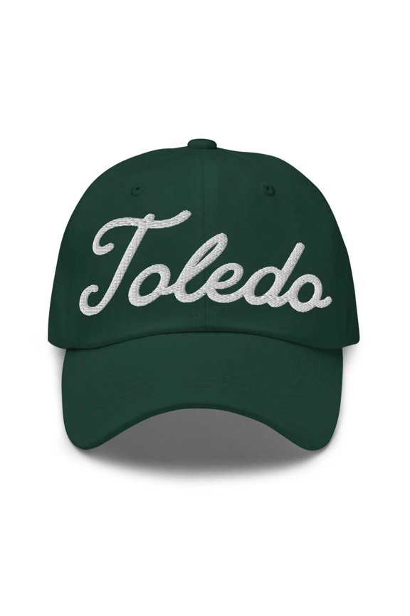Toledo Baseball Cap Toledo Dad Hat Bold Script Massachusetts MA Hat Embroidered Souvenir Gift Spruce