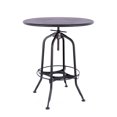 thumbnail image 1 of Toledo Black Adjustable Steel Bar Table 30 - 36 Inch, 1 of 5