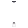 thumbnail image 1 of Toledo Black Farmhouse Mini Pendant Ceiling Light Clear Jar Glass, 1 of 8