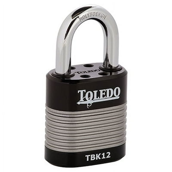 Toledo Black Series 1.73 in. High Security Armored Keyed Steel Laminated Padlock
