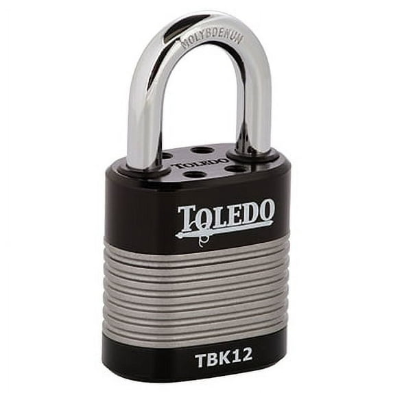 Toledo Black Series 1.73 in. High Security Armored Keyed Steel Laminated Padlock