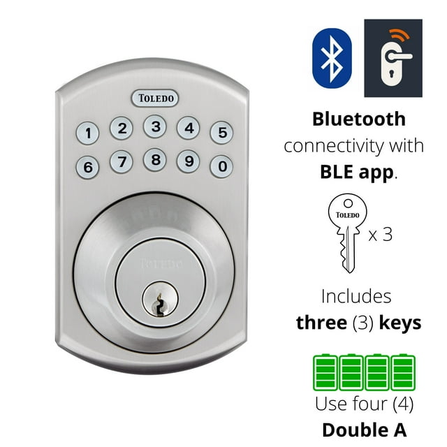 Toledo Electronic Lock with Bluetooth Access