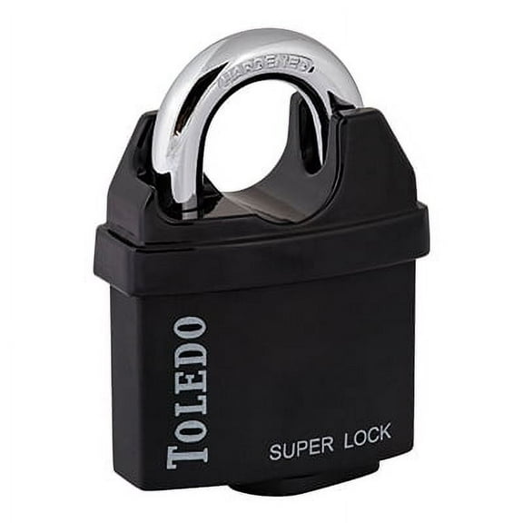 Toledo High Security 60 mm Solid Brass Keyed Padlock with Weatherproof Covering