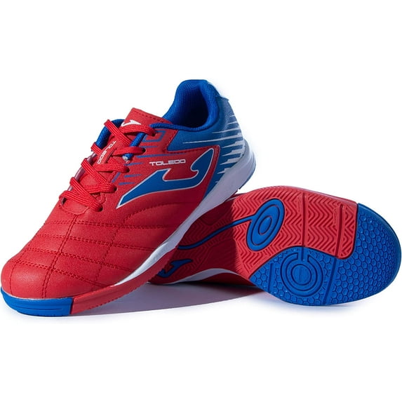 Toledo Junior Indoor Soccer Shoes Joma kids soccer shoes are made from high quality Fibertech with rubbder outsoles for comfort and durability