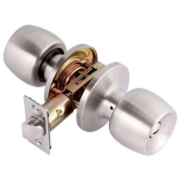 Toledo Malaga Stainless Steel Privacy Knobset, 6.57 Inches