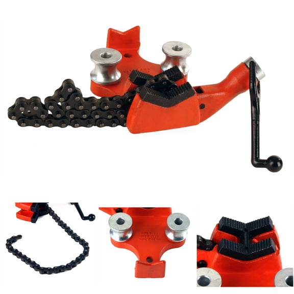 Toledo Pipe Tools BC610 Bench Clamp with Steel Jaws for 1/8"-6" Pipe, Workbench Mount