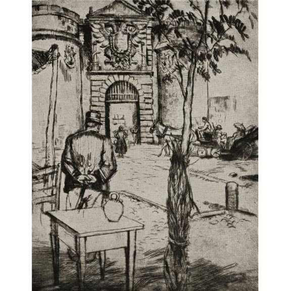 Toledo Spain Etching by Ada C.Williamson From The Book Tawny Spain Published 1927 Poster Print