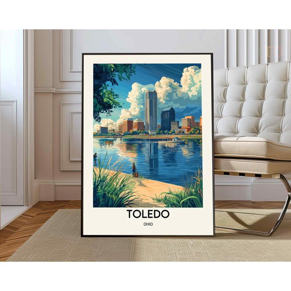 Toledo Spain Historic City Poster, Unframed Paper Poster 8x10in