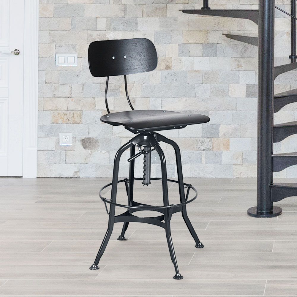 Toledo Swivel Adjustable Height Bar Stool