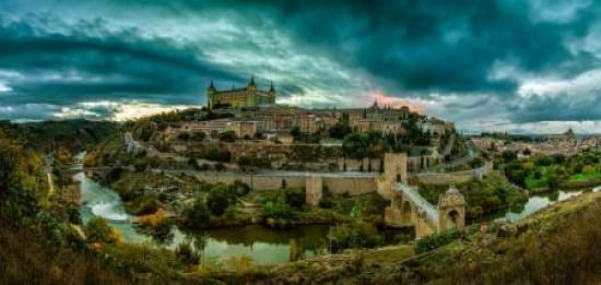 Toledo - The City Of The Three Cultures Canvas Art - Pedro Jarque (10 x 20)