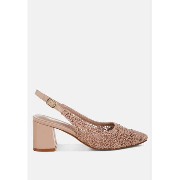 Tolina Woven Design Slingback Sandals