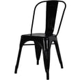 thumbnail image 1 of Tolix Armless Chair Black (Powder Coated) in Set of 6 - Replica, 1 of 6