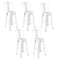 thumbnail image 1 of Tolix Bar Stool White - Hi Gloss - With Back, 1 of 8