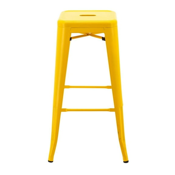 Tolix Stool Yellow 30" - Replica