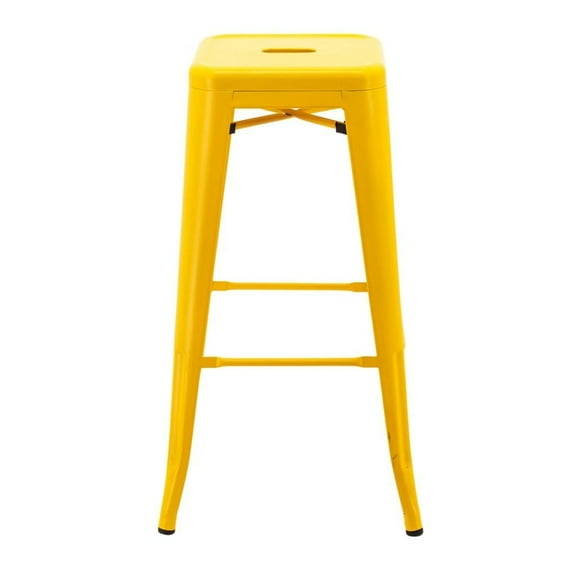 Tolix Stool Yellow 30" in Set of 4 - Replica