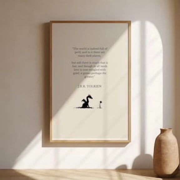 Tolkien Love And Grief Quote Poster, Poster Home Decor, Poster Only